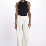 Pantaloni con pences KATHERINE PANT WHITE jejia 