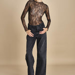 ELECTRIC BODYSUIT body in pizzo ELECTRIC BLACK undress code 