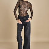 ELECTRIC BODYSUIT body in pizzo ELECTRIC BLACK undress code 