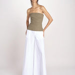 pantalone ove in cotone 40811-400 BIANCO 01 federica tosi 