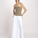 pantalone ove in cotone 40811-400 BIANCO 01 federica tosi 