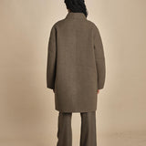 cappotto doppiopetto panno CROSS MINK sofie d'hoore 