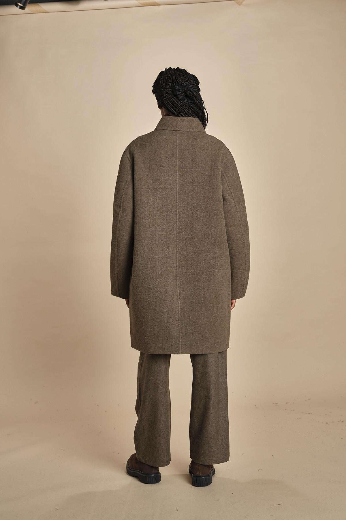 cappotto doppiopetto panno CROSS MINK sofie d'hoore 