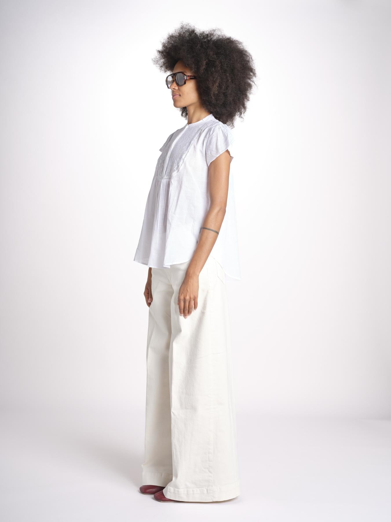 camicia con plastron in pizzo FREYA 744902 WHITE mabe 