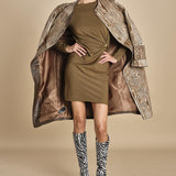 mini abito con fibbie MAILEY DRESS OLIVE malina 