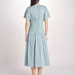 abito midi punto smoke VIOLET DRESS 112 BLUE sea ny 