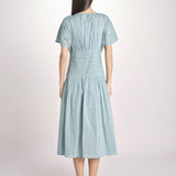 abito midi punto smoke VIOLET DRESS 112 BLUE sea ny 