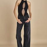 body senza maniche con tulle centrale JOLIE BLACK undress code 