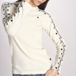Tshirt in spugna con ricamo MEDROSE OFF WHITE jupe by jackie 