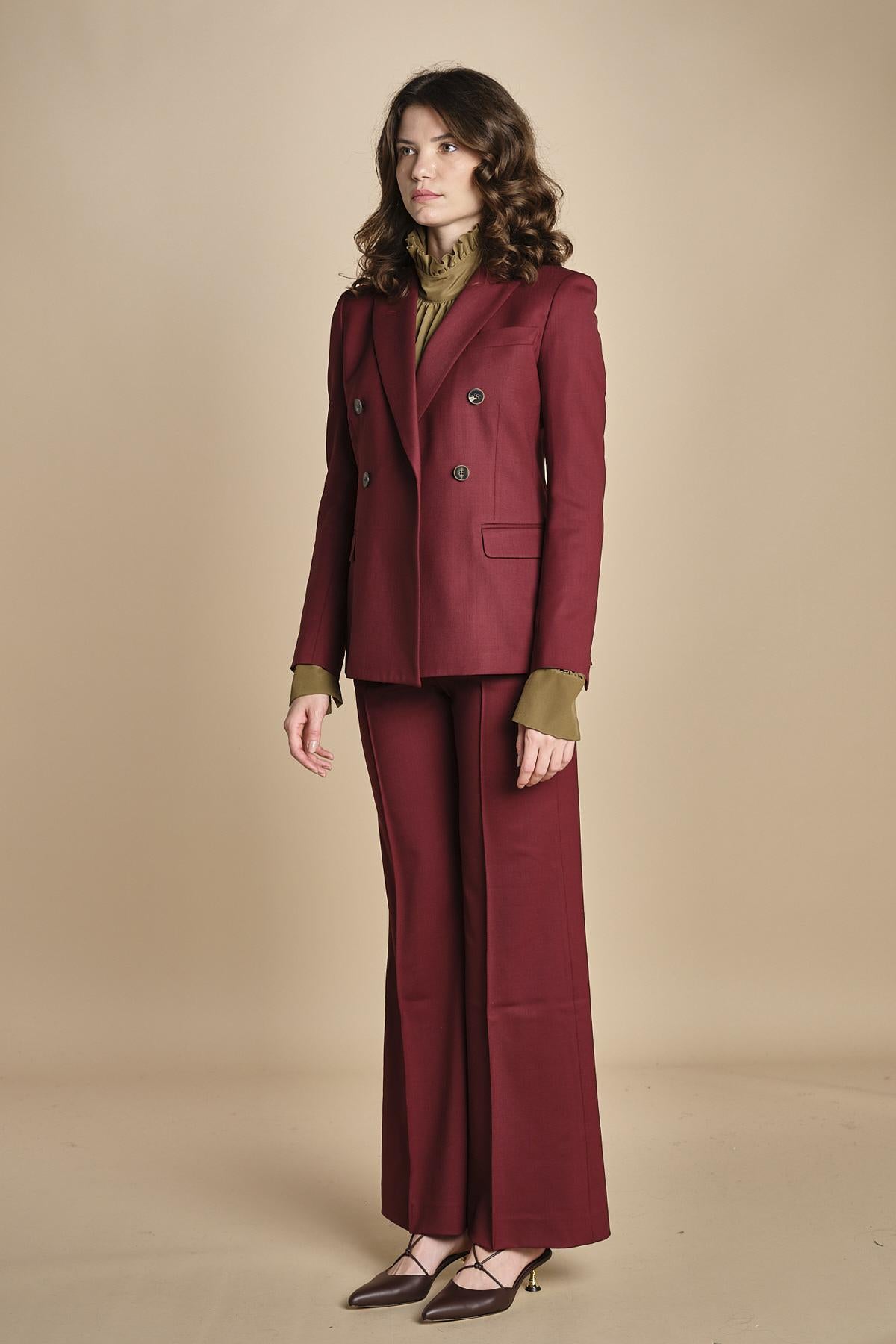 giacca slim doppiopetto in gabardina BICE 33035339 164 quelledue 