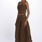 Top spallina+ paillettes CHERIZE TOP MILITARY scarlett poppies 