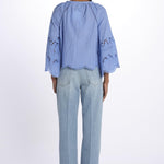 Camicia con ricami ASHU TOP MILKBLUE scarlett poppies 