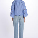 Camicia con ricami ASHU TOP MILKBLUE scarlett poppies 