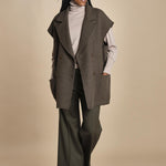 pantalone cropped con risvolto in gabardina MELODIA 652339 44 quelledue 
