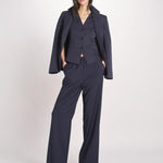 Gilet scollo a V in jersey double di cotone POGGIO 2615911021600 002 BLU weekend maxmara 