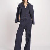 Gilet scollo a V in jersey double di cotone POGGIO 2615911021600 002 BLU weekend maxmara 