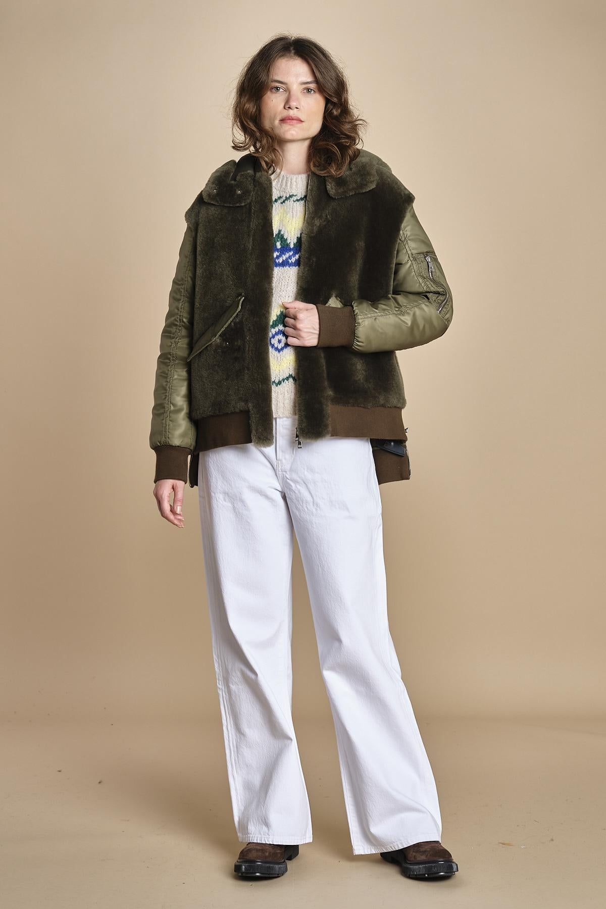 MAGIE maglia con greche BEND516 ECRU BLUE hartford 