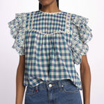 HUDALLA51 camicia  check con maniche a sbuffo HUDALLA51 C1365 bellerose 