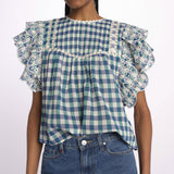 HUDALLA51 camicia  check con maniche a sbuffo HUDALLA51 C1365 bellerose 