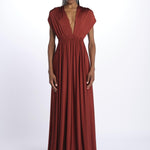 ALLUIM DRESS abito lungo ALLIUM CHOCOLATE nash 