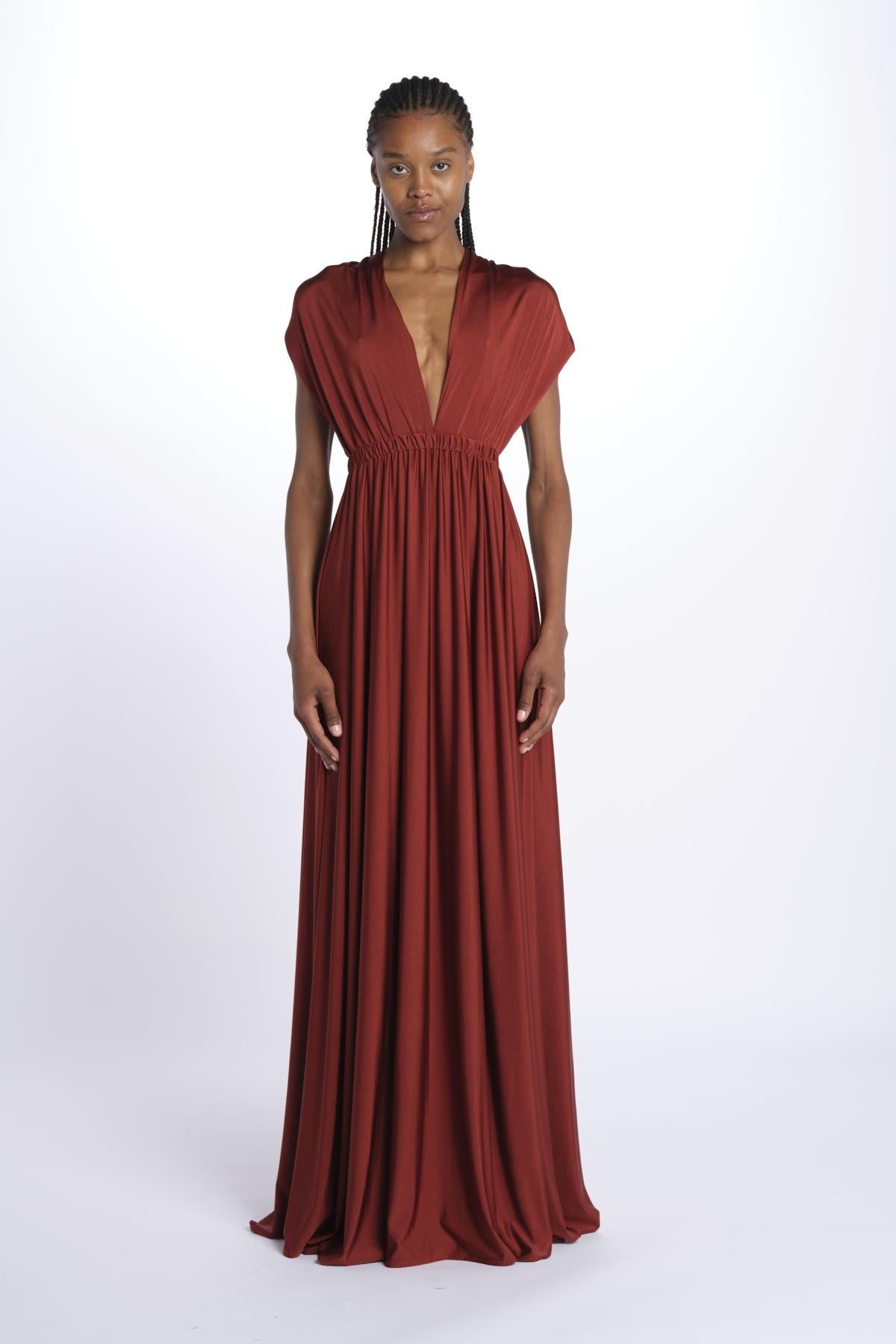 ALLUIM DRESS abito lungo ALLIUM CHOCOLATE nash 
