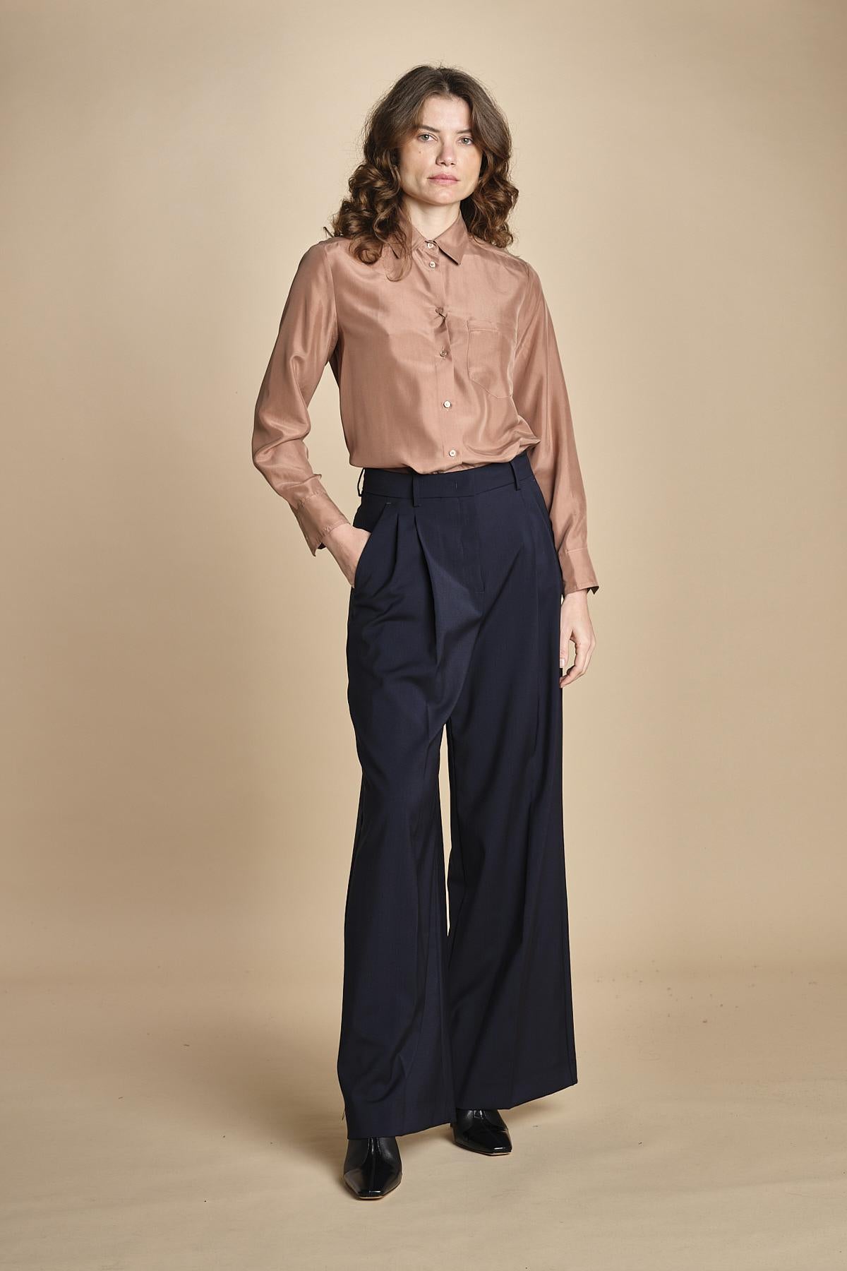 pantalone con pinces tela lana ADELFI 2525136072600 001 weekend maxmara 