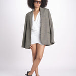 miniabito senza maniche con spalline imbottite CANDICE OFF WHITE amazuìn 