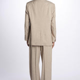 Giacca VALE doppio petto gessata VALE KHAKI true avenue 
