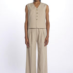 Gilet linen 252-1701 6202 vis a vis 