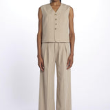 Gilet linen 252-1701 6202 vis a vis 