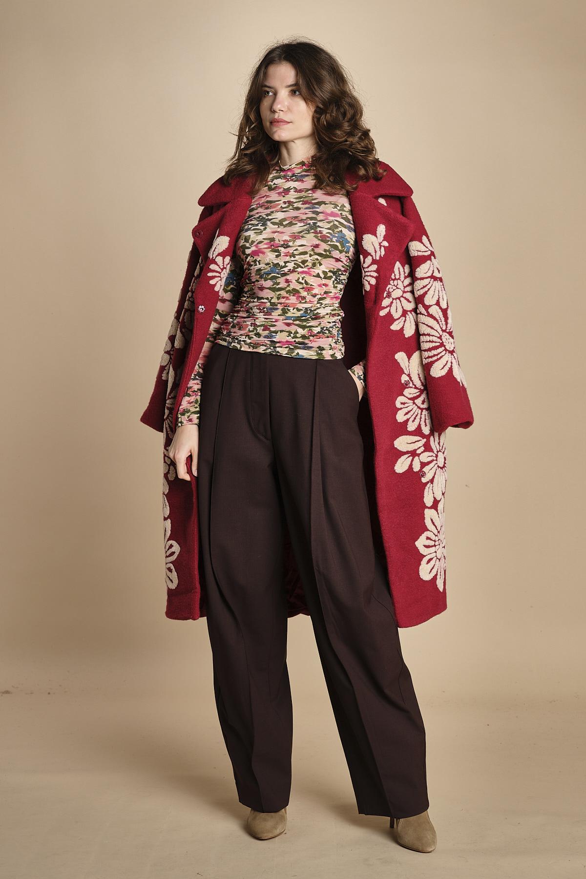 top in jersey a fiori IKAT TINY 339748 PINK farm rio 