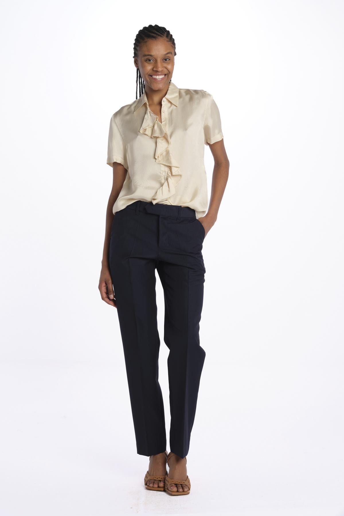 Camicia m/c con rouches MOD.5403 NATURALE aspesi 