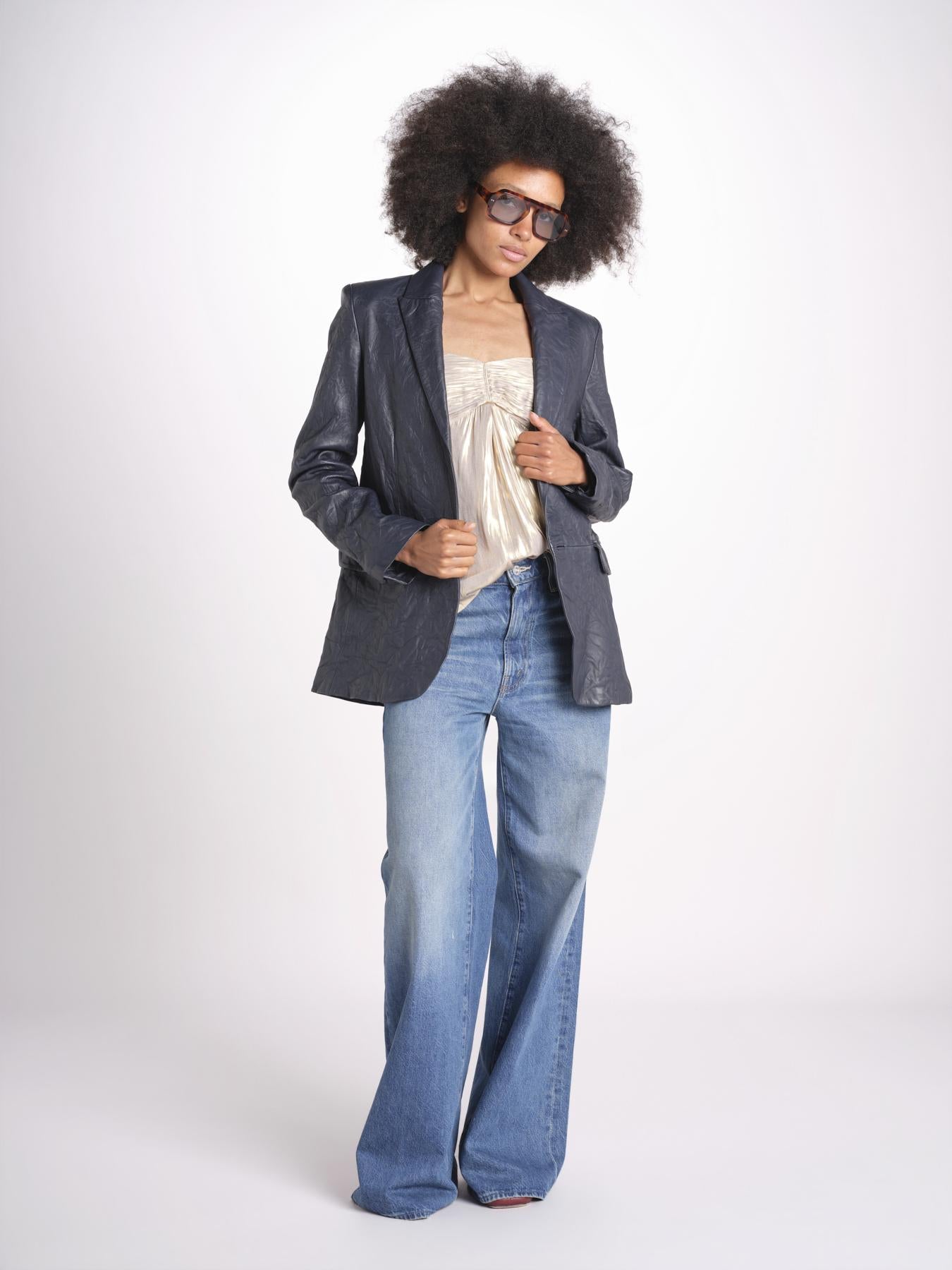 Blazer in pelle stropicciata RWBL00059 ENCRE 404 zadig & voltaire 
