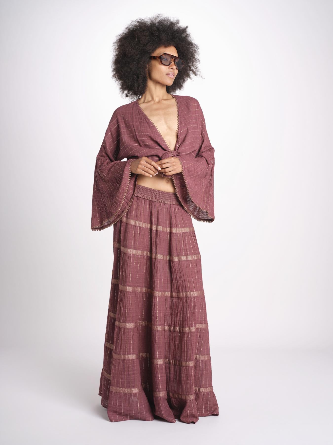 gonna lunga in lurex gessato SERENA WHITE christianzen 