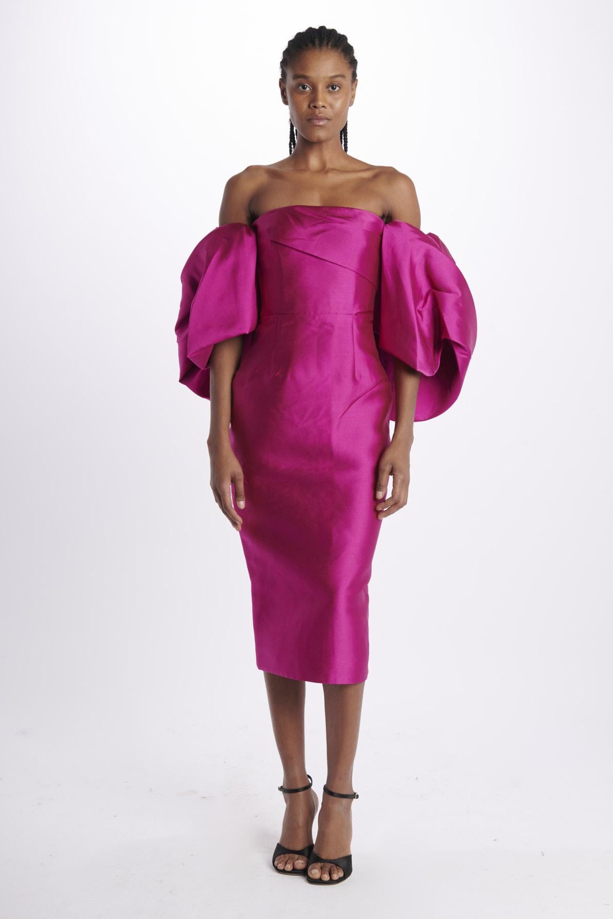  MARCIAMIDIDRESS FUCHSIA solace 