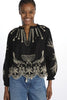 KINGSLEY flower embroidery shirt