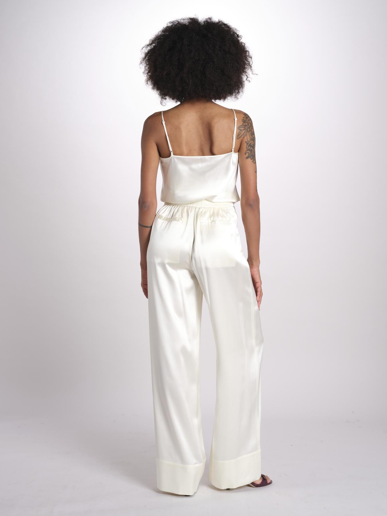 pantalone in satin JF009835 IVORY joseph 