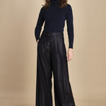 pantalone due pinces lana e seta. PETRA PE80 NAVY nine in the morning 