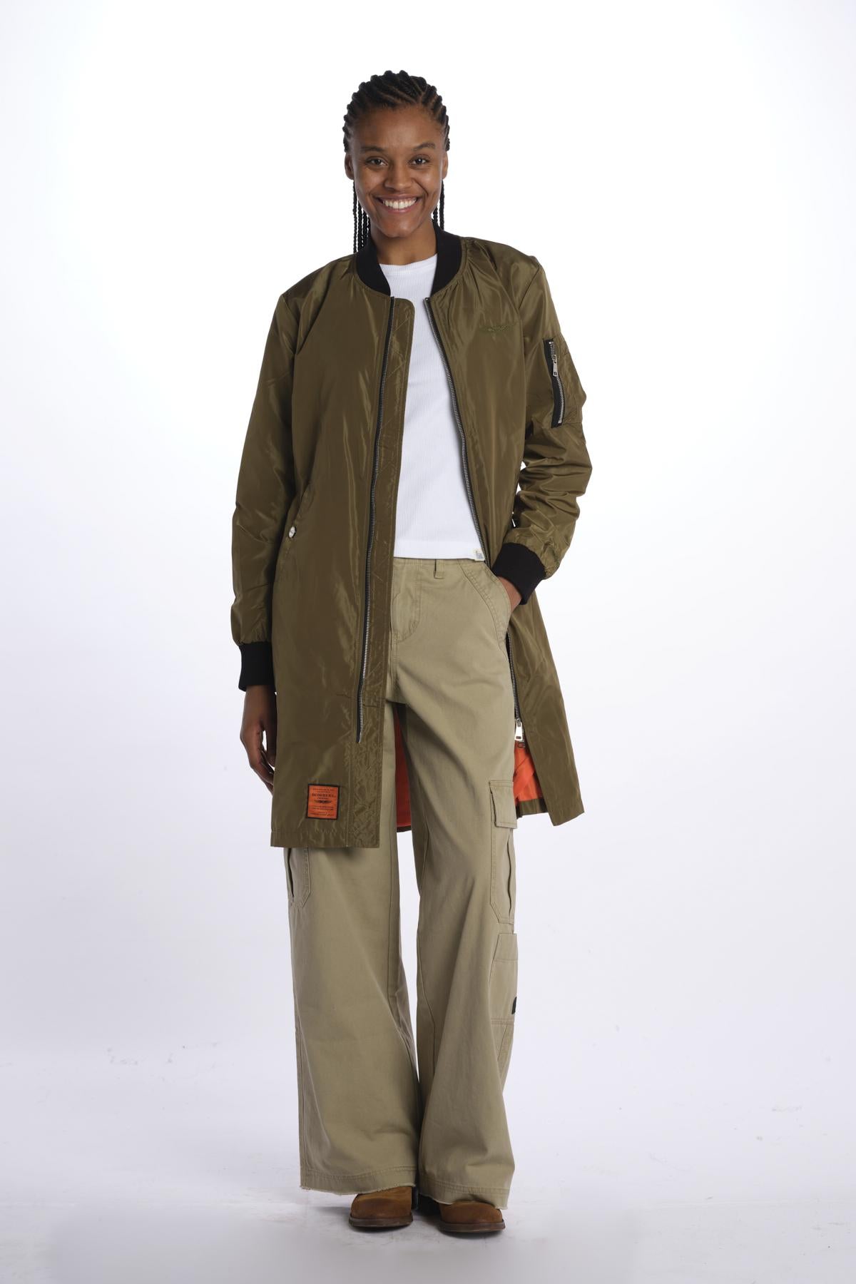 Bomber lungo impermeabile MA105 KHAKI bombers original 