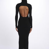 MIREILLE abito in maglia scollo schiena KWDR00179 NERO zadig & voltaire 