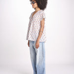 camicia a  fiori VT6319 LILAC zen ethic 