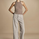 pantalone in velluto cropped ZELDA PEARL GREY true avenue 