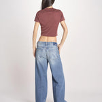 t-shirt a costine PARGA 026TS614RM VINO woc 