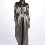 Pantalone seta lurex A18FP10 SILVER martin grant 