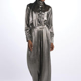 Pantalone seta lurex A18FP10 SILVER martin grant 