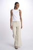 CARLA 4-pocket cropped linen blend trousers