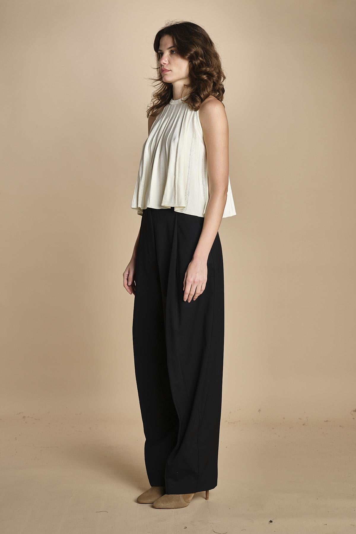 top in maglia plisse SERRES ECRU ba&sh 