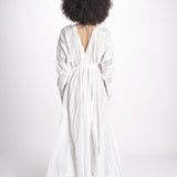 abito con nervature IBIZABLK WHITE laraethnics 