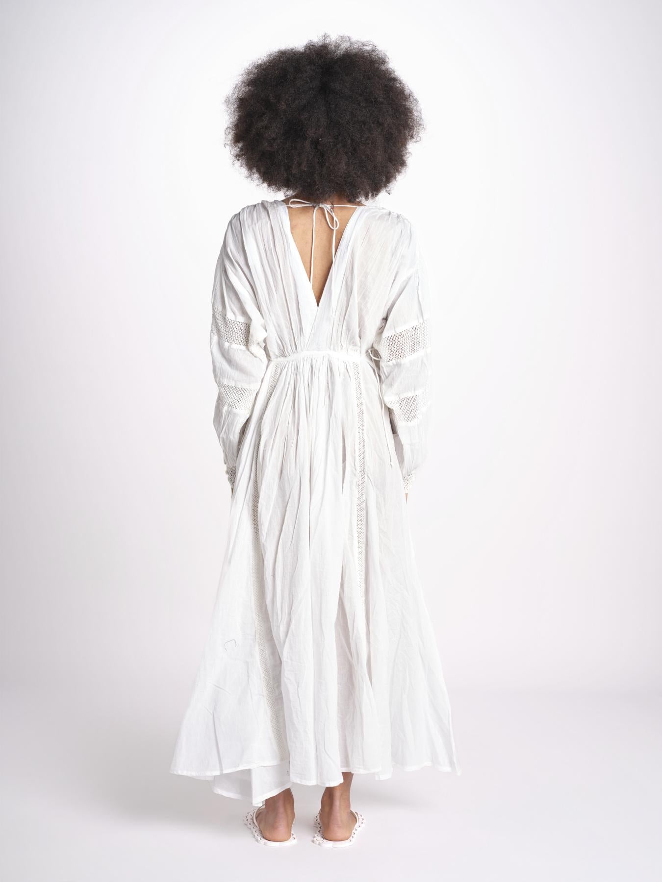 abito con nervature IBIZABLK WHITE laraethnics 