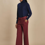 pantalone cropped con risvolto in gabardina MELODIA 652339 164 quelledue 